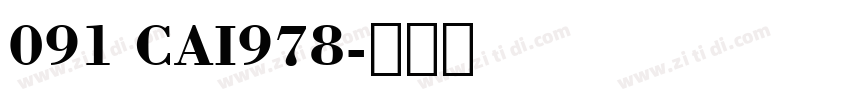 091 CAI978字体转换